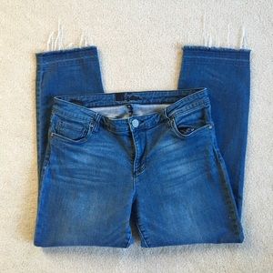 Kut From The Kloth Fringed Bottom Stretch Jeans - Size: 10